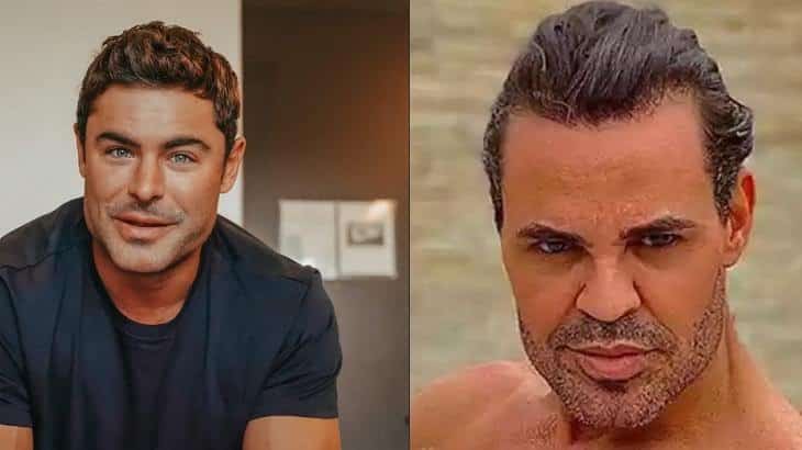 Zac Efron choca com novo visual e é comparado a Eduardo Costa